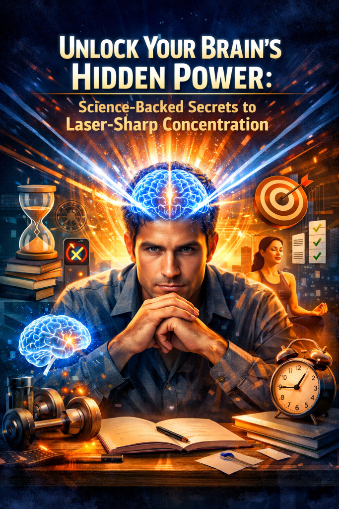 “Unlock Your Brain’s Hidden Power: Science-Backed Secrets to Laser-Sharp Concentration”