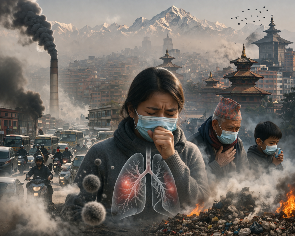 वायु प्रदूषण : नेपालमा बढ्दो स्वास्थ्य संकट, हजारौँको ज्यान जोखिममा